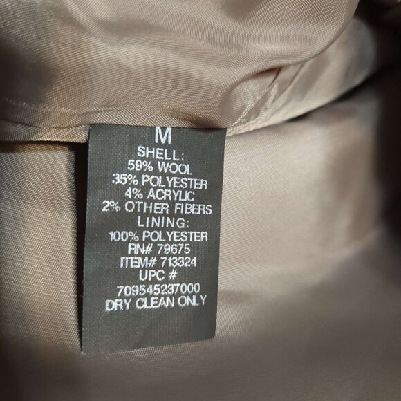 London Fog Wool-blend Jacket Women's Medium, Beige, Plaid Scarf Warm Winter Fall - Picture 9 of 15